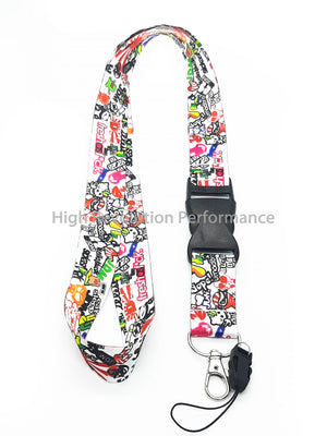 JDM STICKERBOMB ILOVEJDM DOMO   Lanyard Keychain