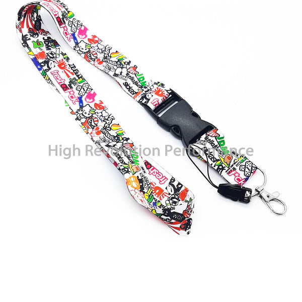 JDM STICKERBOMB ILOVEJDM DOMO   Lanyard Keychain