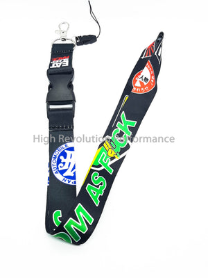 JDM AS FCK Racing Lanyard Keychain