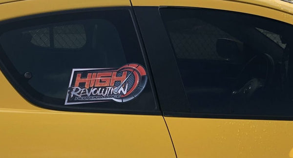 High Revolution Decal 9x5 inch