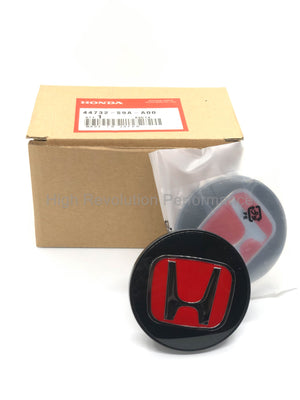 Black And Red H Honda Wheel Center Caps 69mm (2.75 inches)