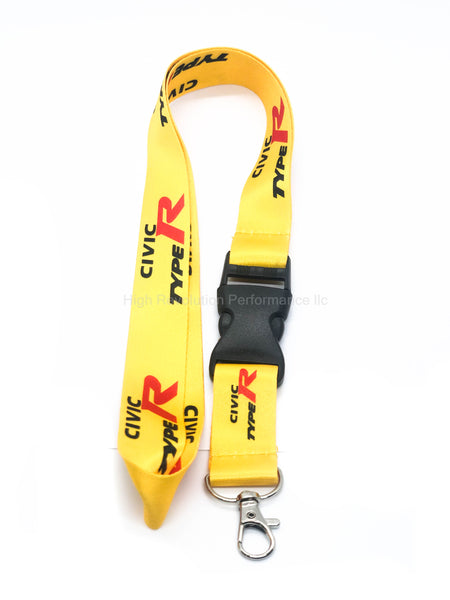 Civic Type R Lanyard Keychain Yellow