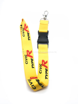 Civic Type R Lanyard Keychain Yellow