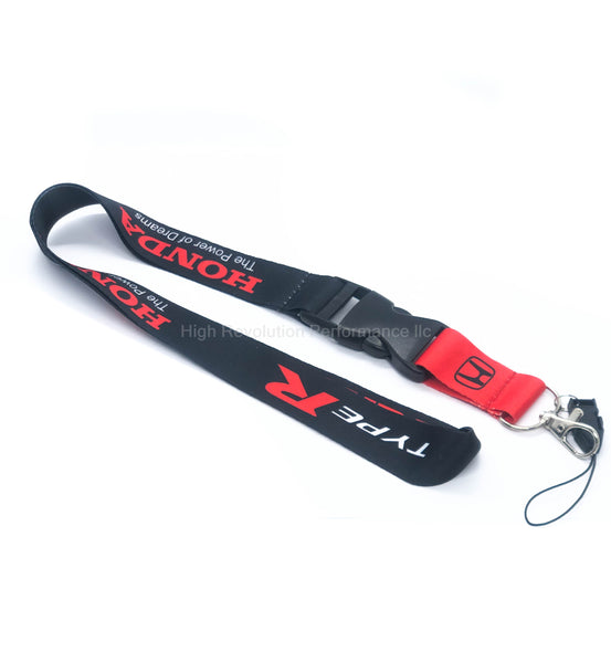 Honda Type R Lanyard Keychain Black/Red