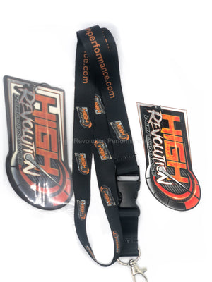 High Revolution Performance Lanyard, Decal, Air Freshener Combo