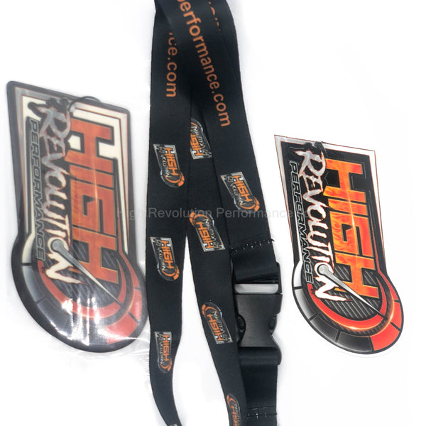 High Revolution Performance Lanyard, Decal, Air Freshener Combo