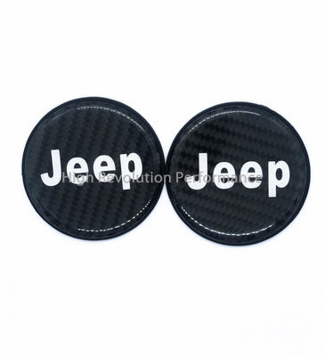 Jeep Carbon Fiber Style Car Cup Holder Pad