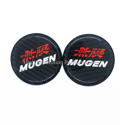 MUGEN Carbon Fiber Style Car Cup Holder Pad